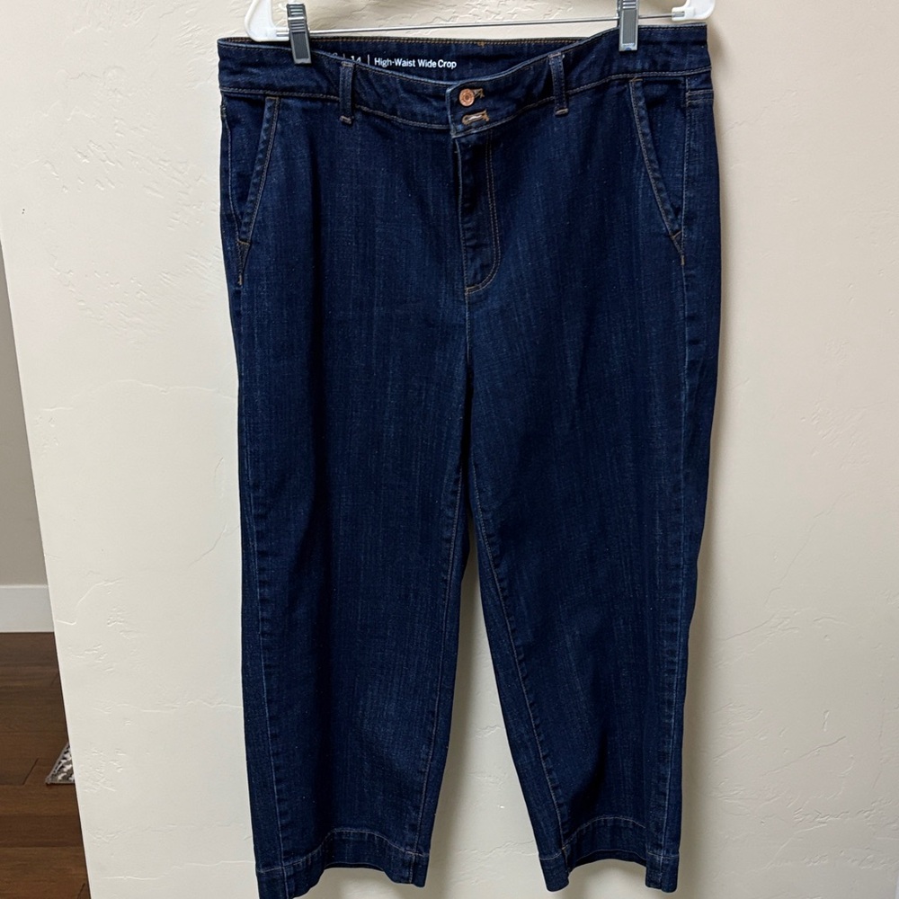 Talbots Dark Indigo Wide Leg Jeans